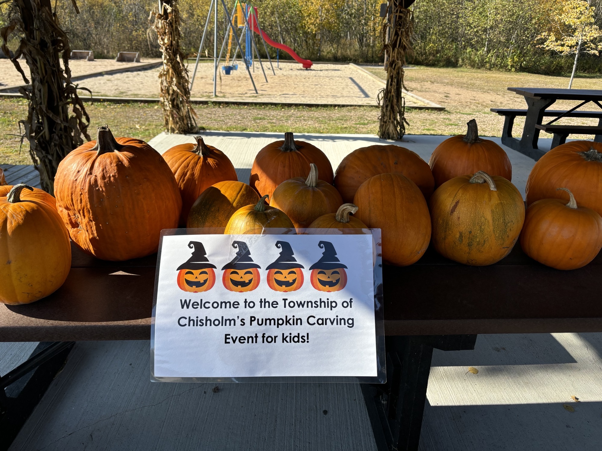 <div class="text-large">Kids Pumpkin Carving Event</div><div class="text-small text-muted">Photo Credit: Rec. Committee</div>